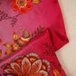 Light Pink & Wine Shaded Floral Print Crepe Fabric MT-28230