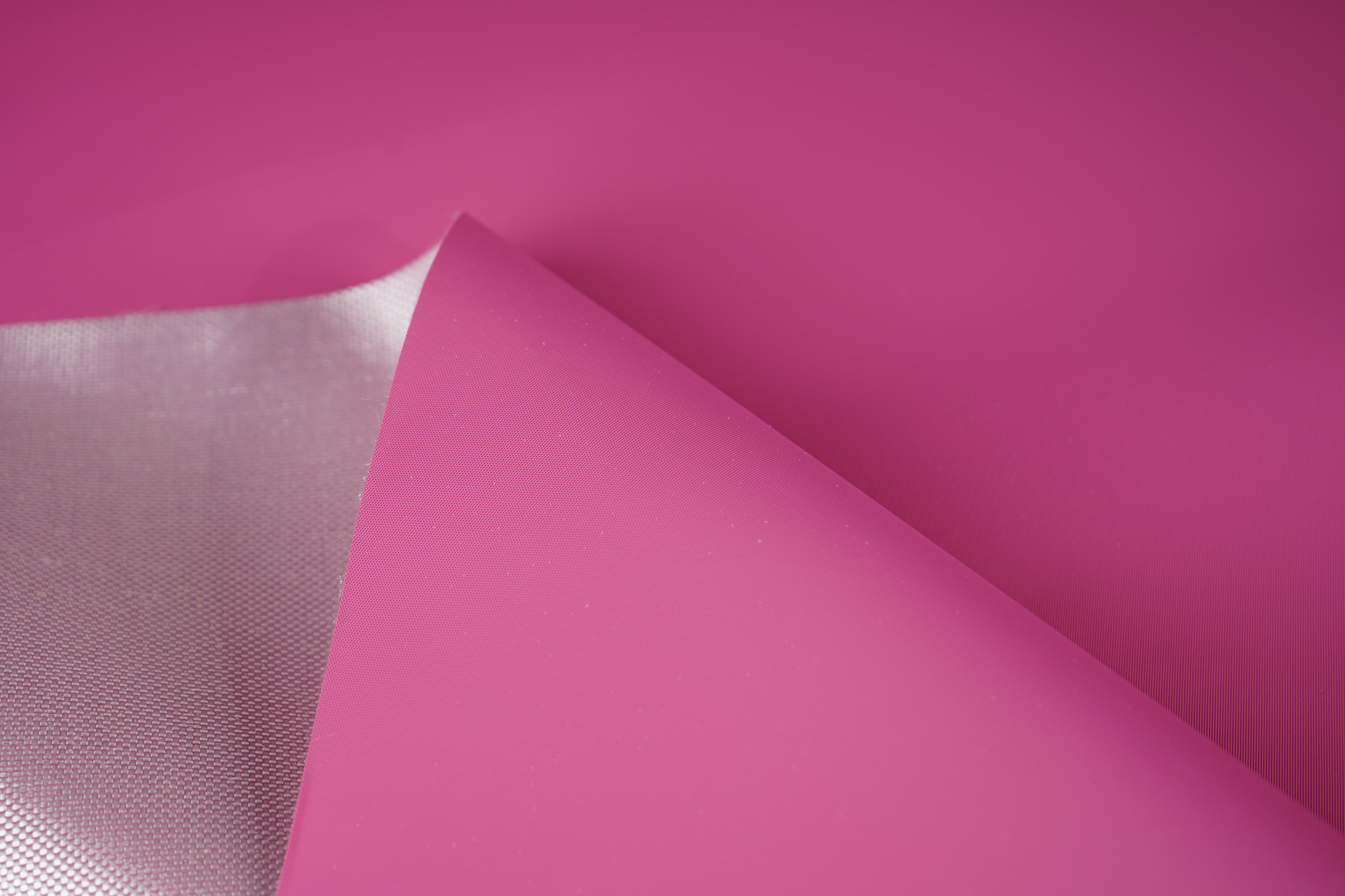 560 GSM Single Side Coated PVC Fabric Pink 1.37