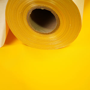560 GSM Single Side Coated PVC Fabric Yellow 1.37