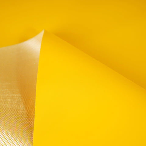 560 GSM Single Side Coated PVC Fabric Yellow 1.37