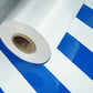 CTF 550 GSM single side Stripe Glossy Blue & White
