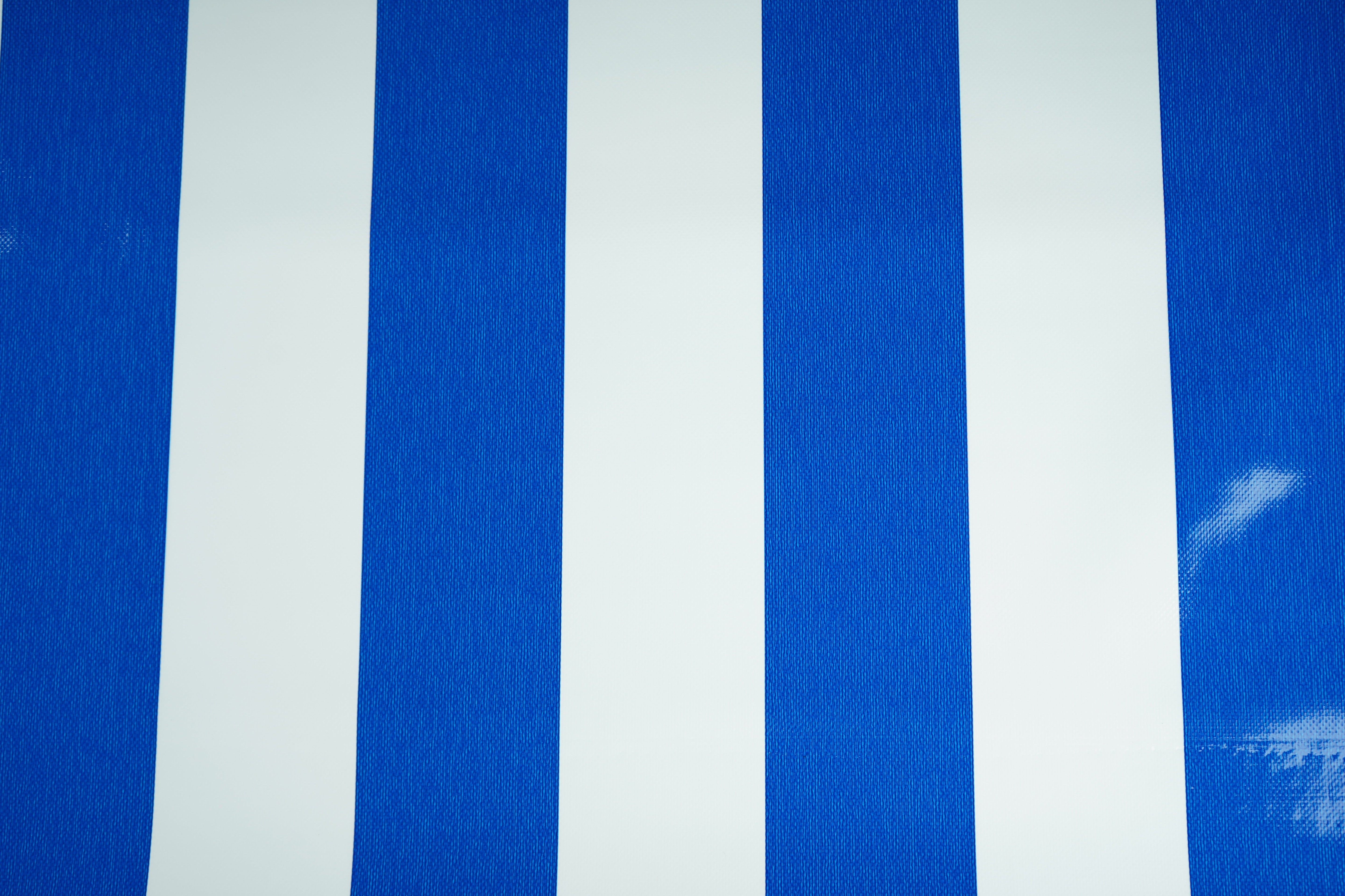 CTF 550 GSM single side Stripe Glossy Blue & White