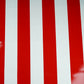 CTF 550 GSM SINGLE SIDE STRIPE GLOSSY RED + WHITE