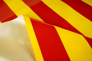 CTF 550 GSM single side Stripe Glossy Red & Yellow