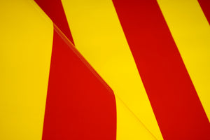 CTF 550 GSM single side Stripe Glossy Red & Yellow