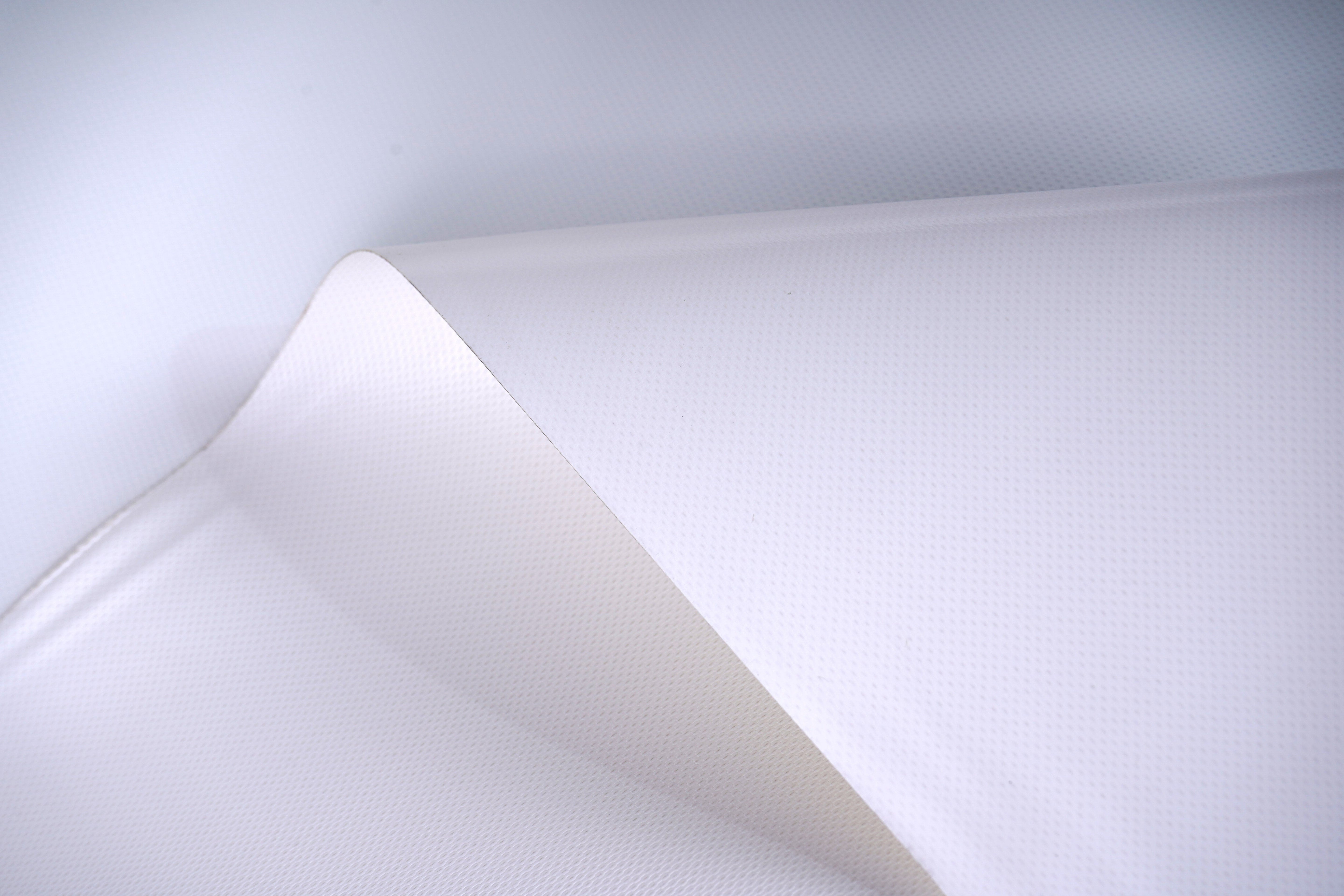 600 GSM Double Side Coated PVC Fabric 1000D White Glossy 1.55