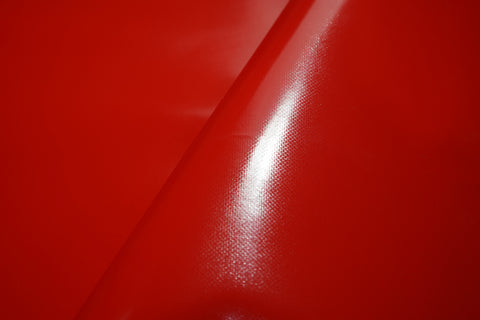 600 GSM Double Side Coated PVC Fabric 1000D Red Glossy 1.55