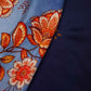 Sky Blue & Navy Blue Shaded Floral Print Crepe Fabric MT-28232