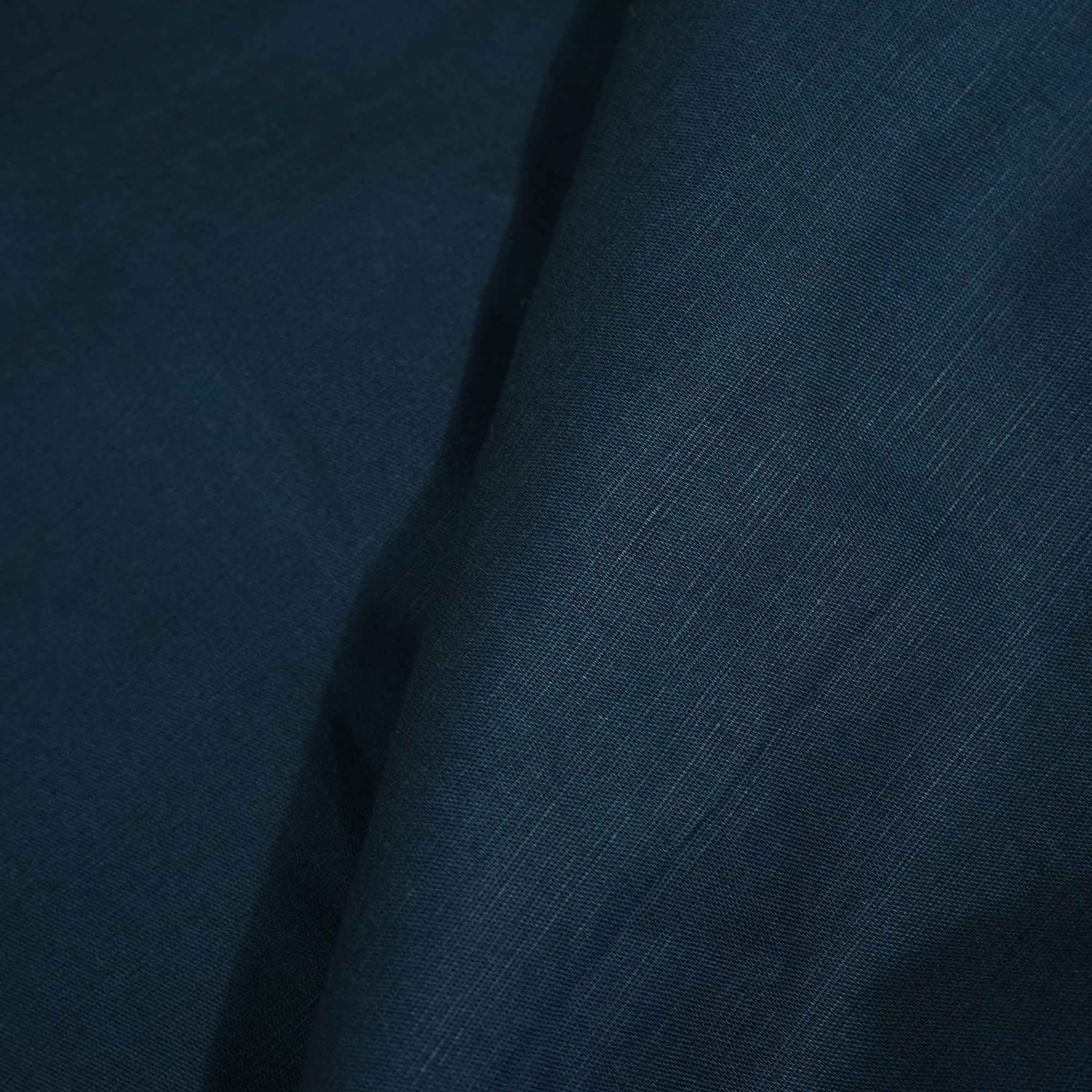 Navy Blue Solid Cotton Linen MKT-23298
