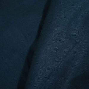 Navy Blue Solid Cotton Linen MKT-23298