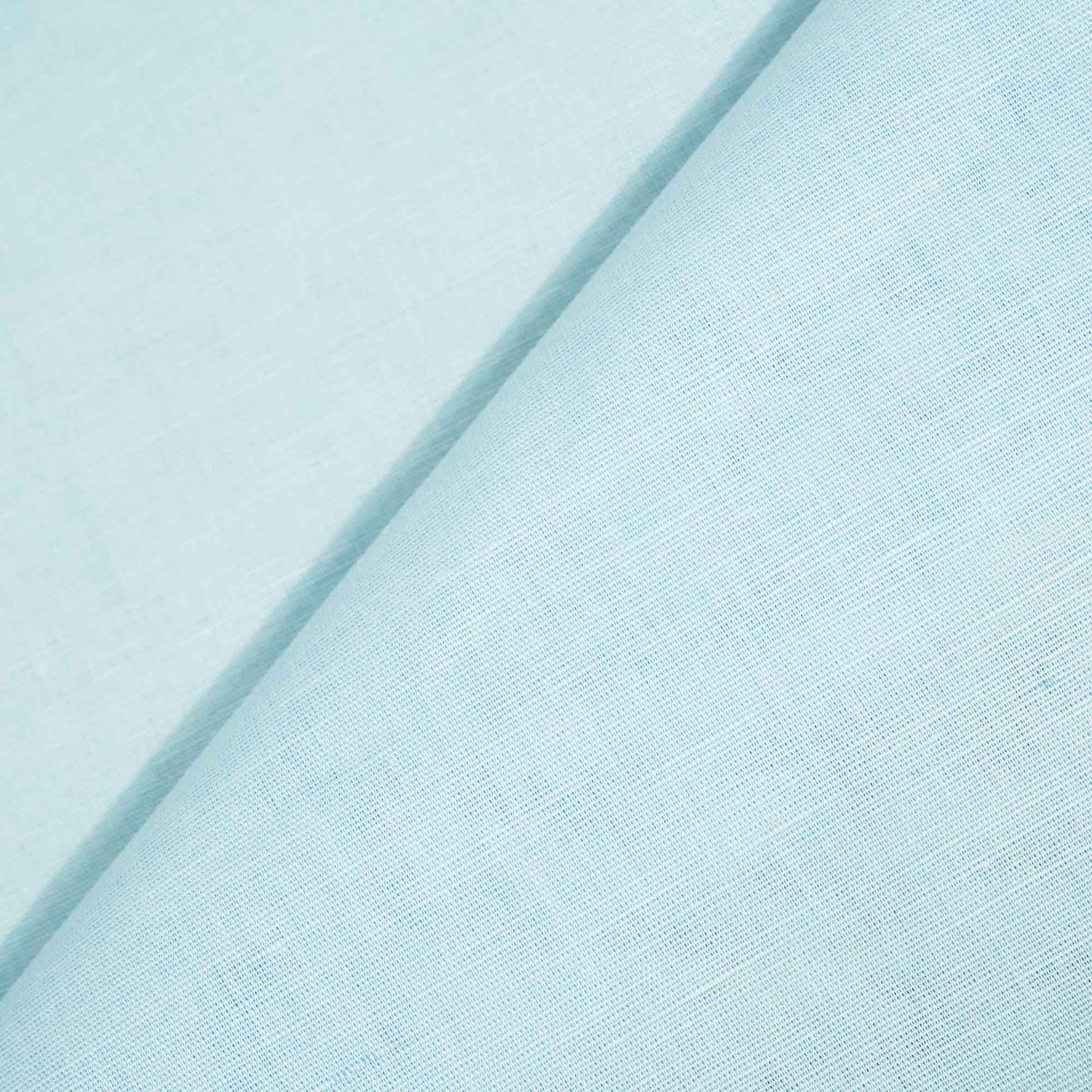 Sky Blue Solid Cotton Linen MKT-23299