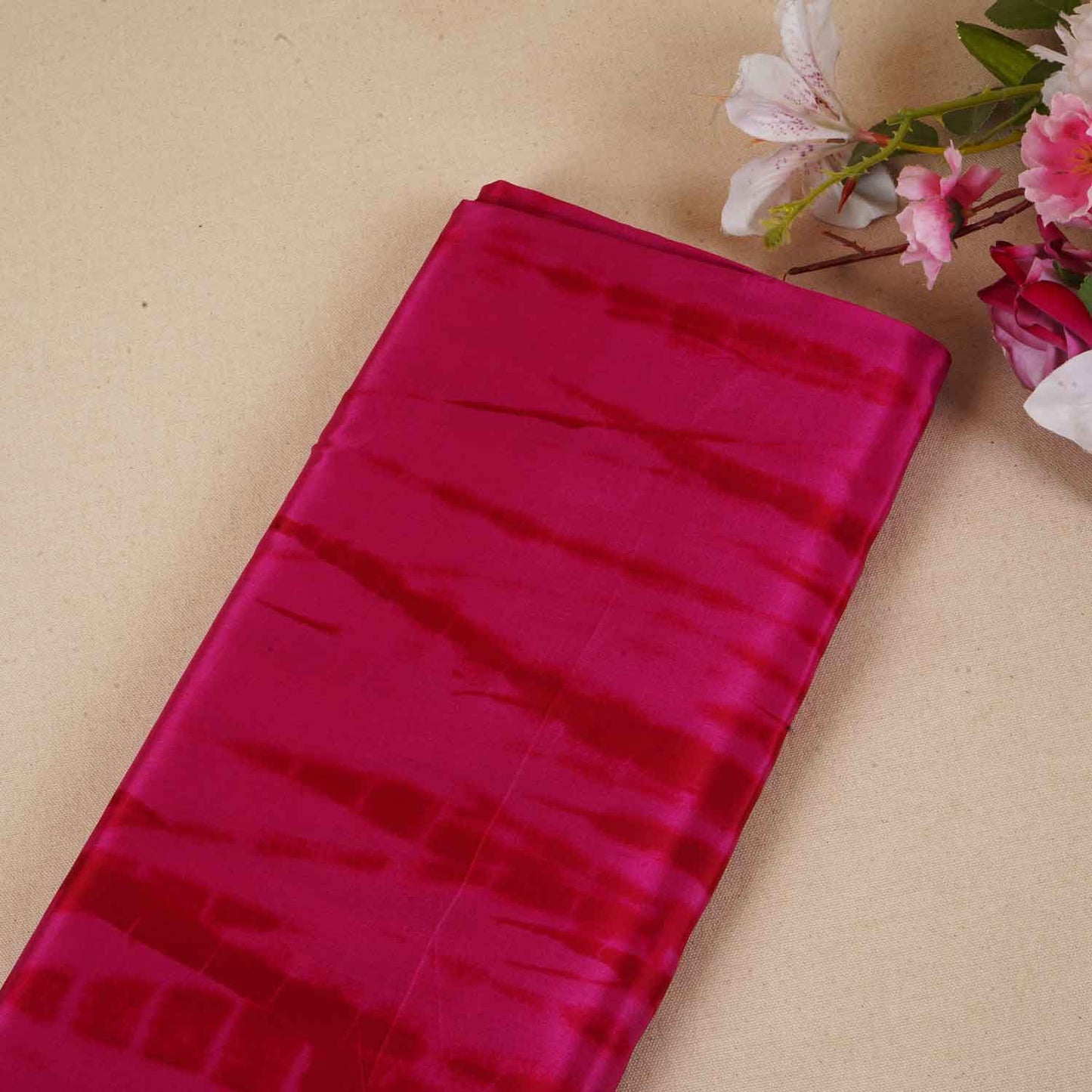 Pink Shibhori Print Crepe Fabric MT-28233