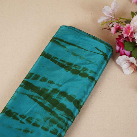 Sky Blue Shibhori Print Crepe Fabric MT-28234