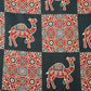 Black Ajrakh Print Cotton Fabric