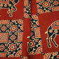Red Ajrakh Print Cotton Fabric 