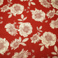 Red Floral Ajrakh Print Cotton Fabric