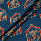 Blue Ajrakh Print Cotton Fabric