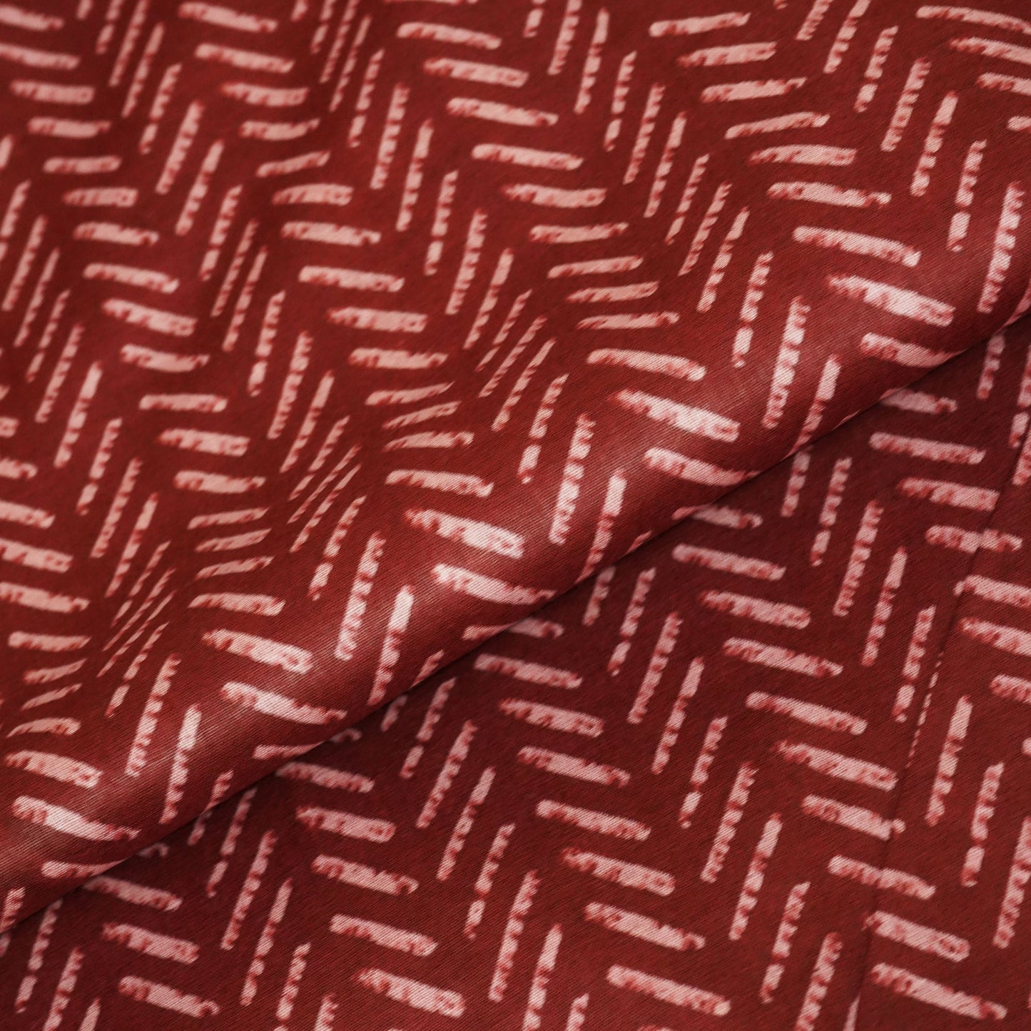 Maroon Handblock Cotton Fabric