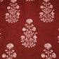 Maroon Floral Handblock Cotton Fabric