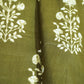 Mehndi Green Handblock  Cotton Fabric