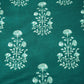 Sea Green Handblock  Cotton Fabric