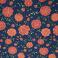 Blue & Pink Floral Print Cotton Katha Fabric CG-23459