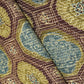 Brown Floral Print Cotton Katha Fabric CG-23461