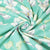 Sea Green Floral Handblock Print Cotton Flex Fabric CG-23464