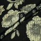 Black Floral Pintuck Cotton Fabric CG-23480