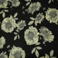 Black Floral Pintuck Cotton Fabric CG-23480