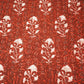 Brown Schiffli Handblock Cotton Fabric CG-23587