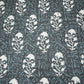 Grey Schiffli Handblock Cotton Fabric CG-23588