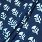 Indigo Handblock Schiffli Embroidery on Border CG-23598