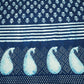 Indigo Handblock Schiffli Embroidery on Border CG-23598