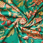 Green Kalamkari Modal Satin Fabric CG-23608