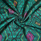 Green Abstract Print Cotton Fabric MFL-23625