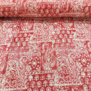 Green Floral Print Cotton Fabric MFL-23629
