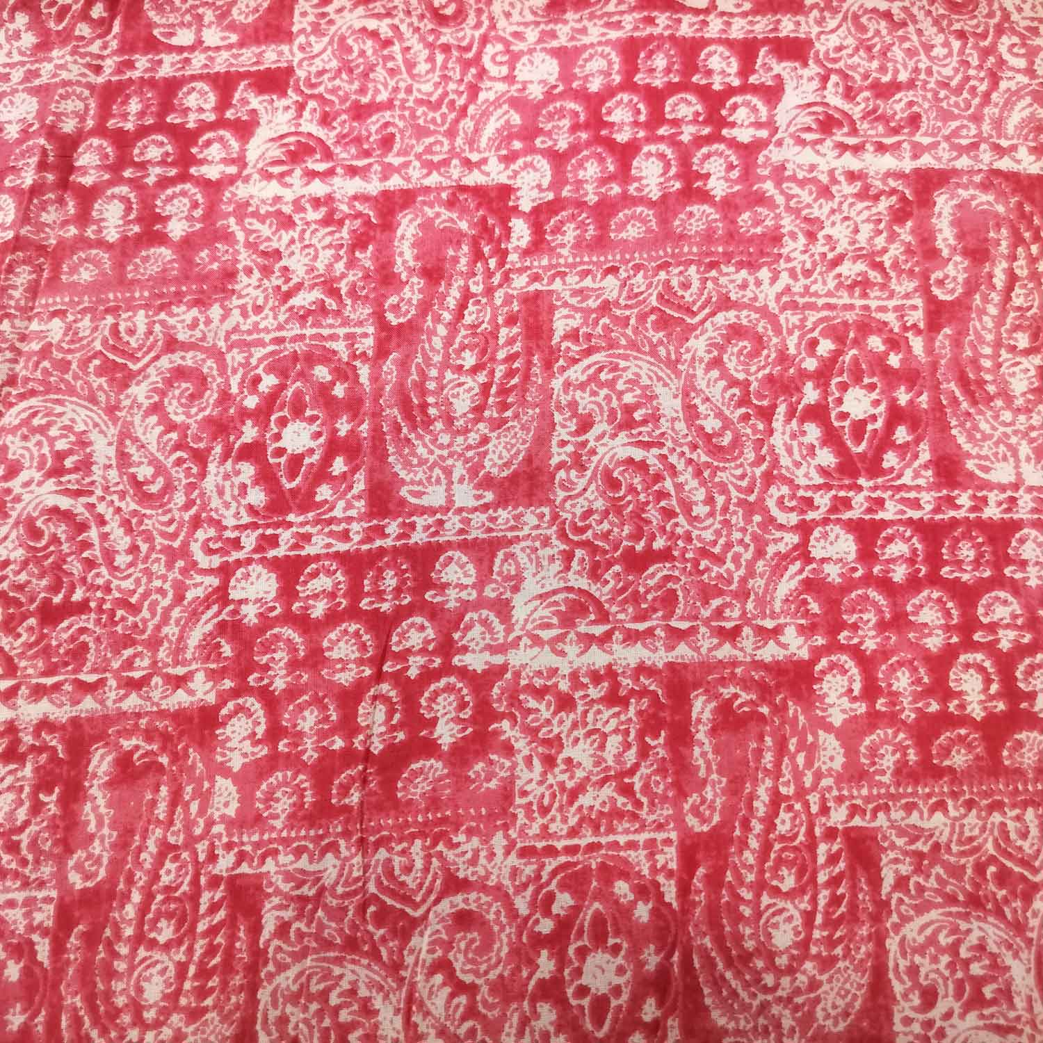 Green Floral Print Cotton Fabric MFL-23629