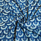 Indigo Floral Print Cotton Mulmul Fabric MFL-23654