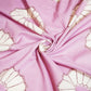 Lilac Floral Print Cotton Mulmul Fabric MFL-23655