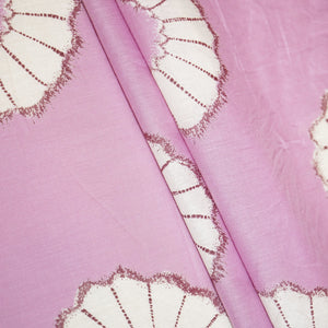 Lilac Floral Print Cotton Mulmul Fabric MFL-23655