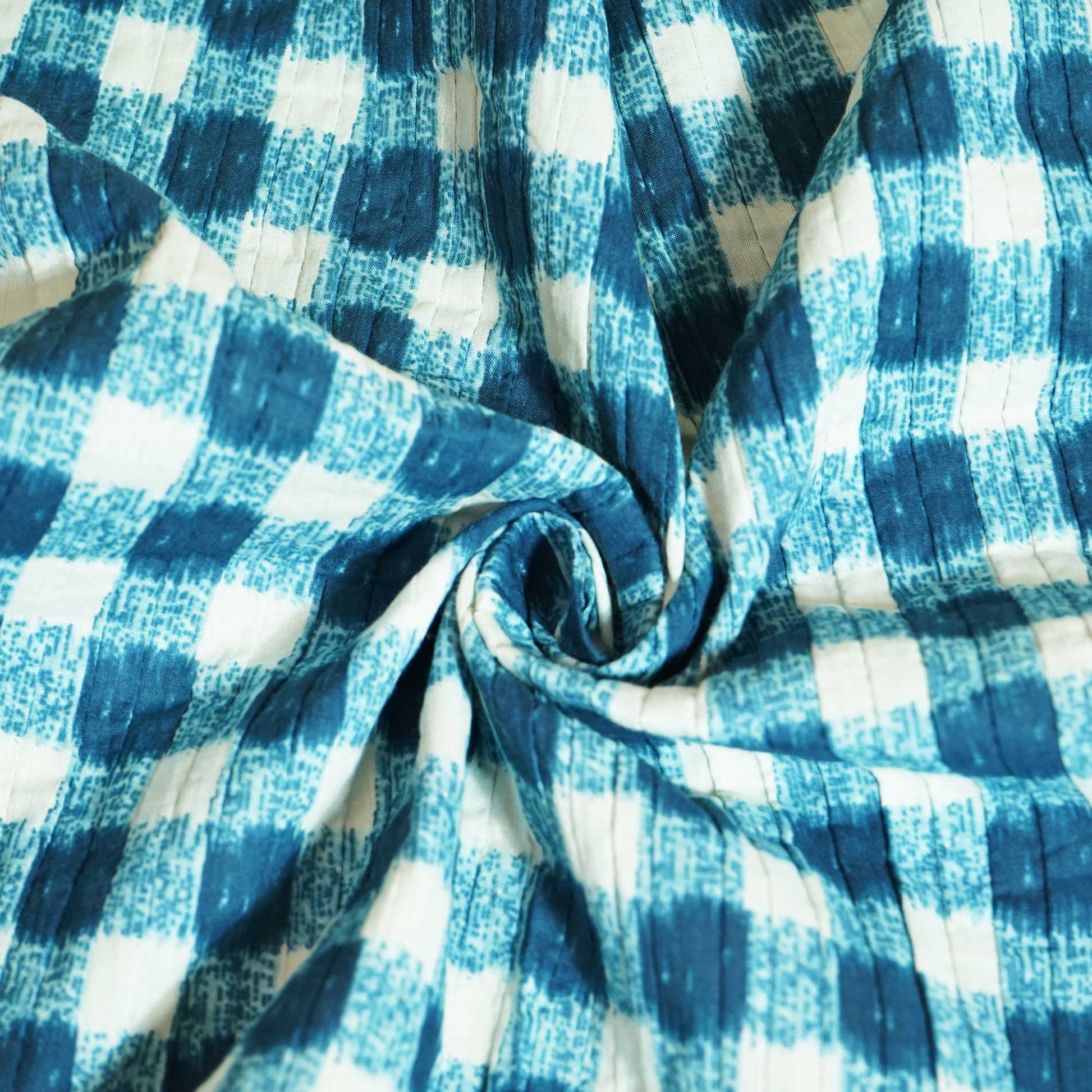Indigo Pintuck Cotton Fabric MFL-23660