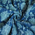 Blue Floral Print Pintuck Cotton Fabric MFL-23661