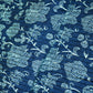 Blue Floral Print Pintuck Cotton Fabric MFL-23661