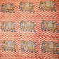 Brick Red Handblock Print Cotton Khadi Fabric MFL-23665