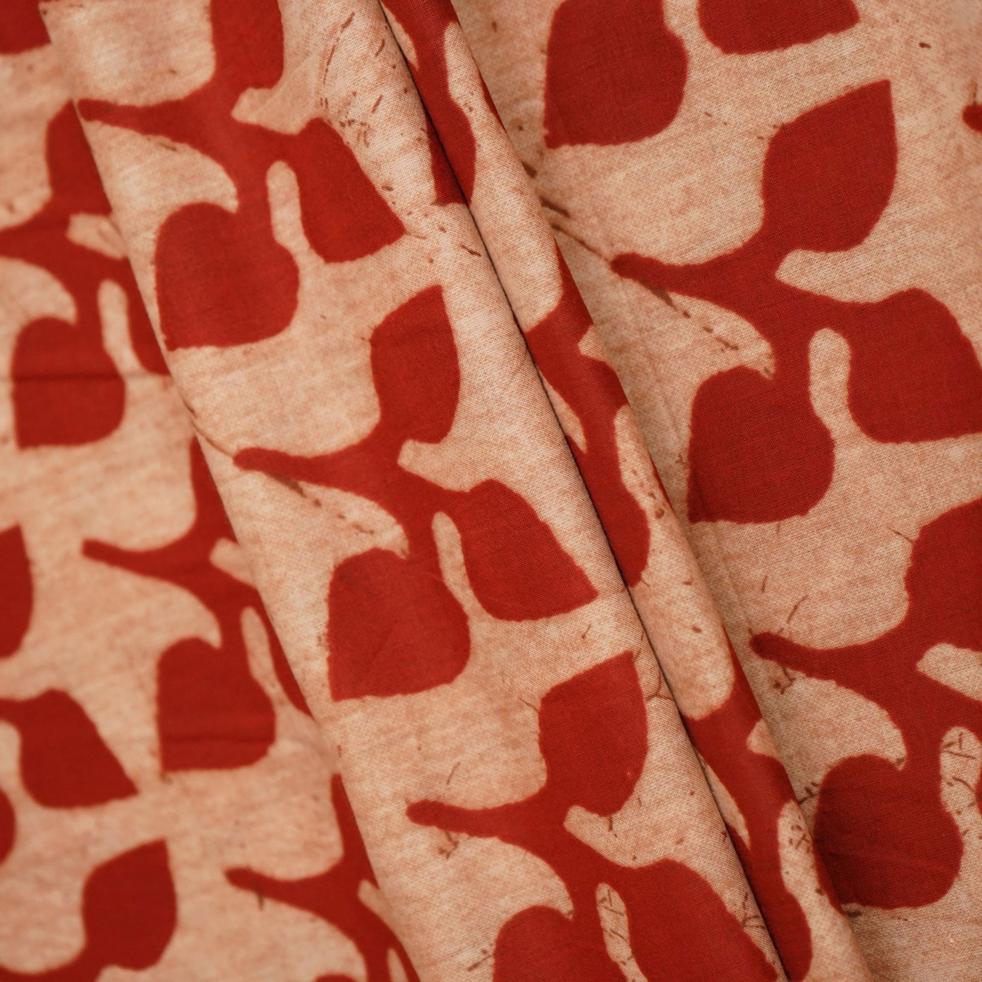 Beige Kalamkari Print Cotton Khadi Fabric MFL-23672