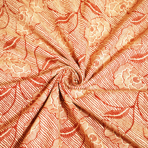 Red Floral Print Cotton Fabric MFL-23692