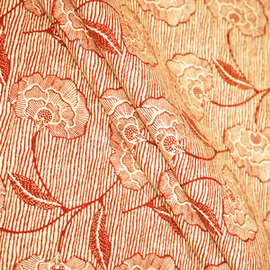 Red Floral Print Cotton Fabric MFL-23692