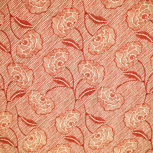 Red Floral Print Cotton Fabric MFL-23692