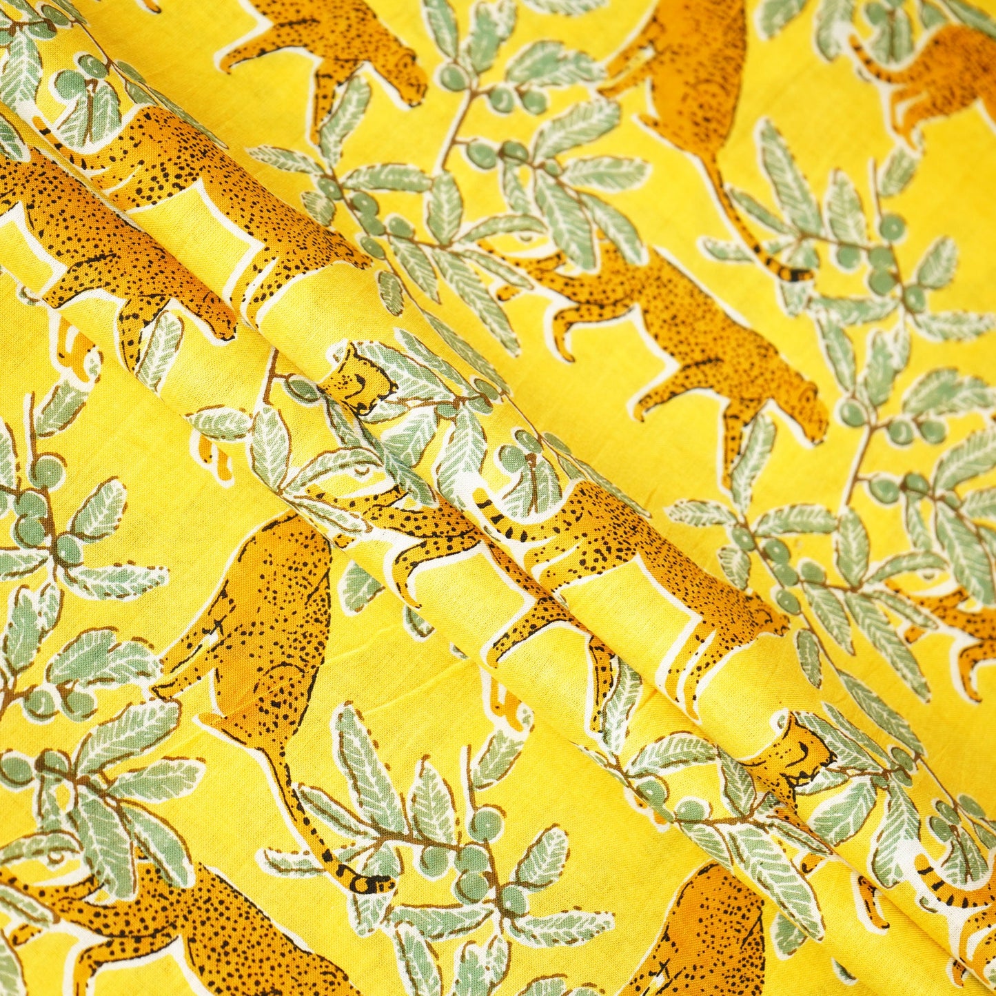 Mustard Kids Print Cotton Fabric MFL-23703
